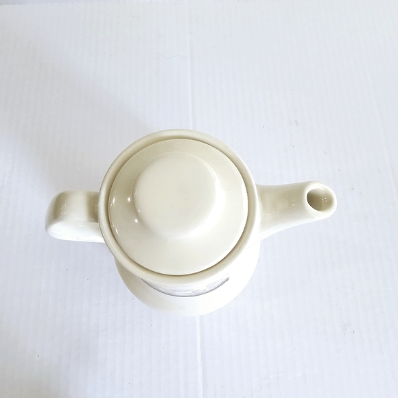 Vintage Homer Laughlin ironstone coffee pot Sheffield provincial blue off white - Picture 7 of 13